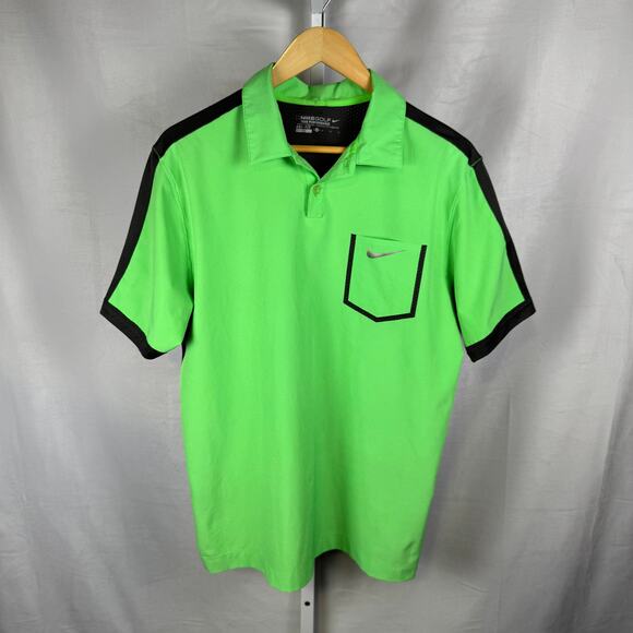 Nike Golf Tour Performance Dri-Fit Short Sleeve Golf Polo Green Men's Si… - Picture 2 of 7